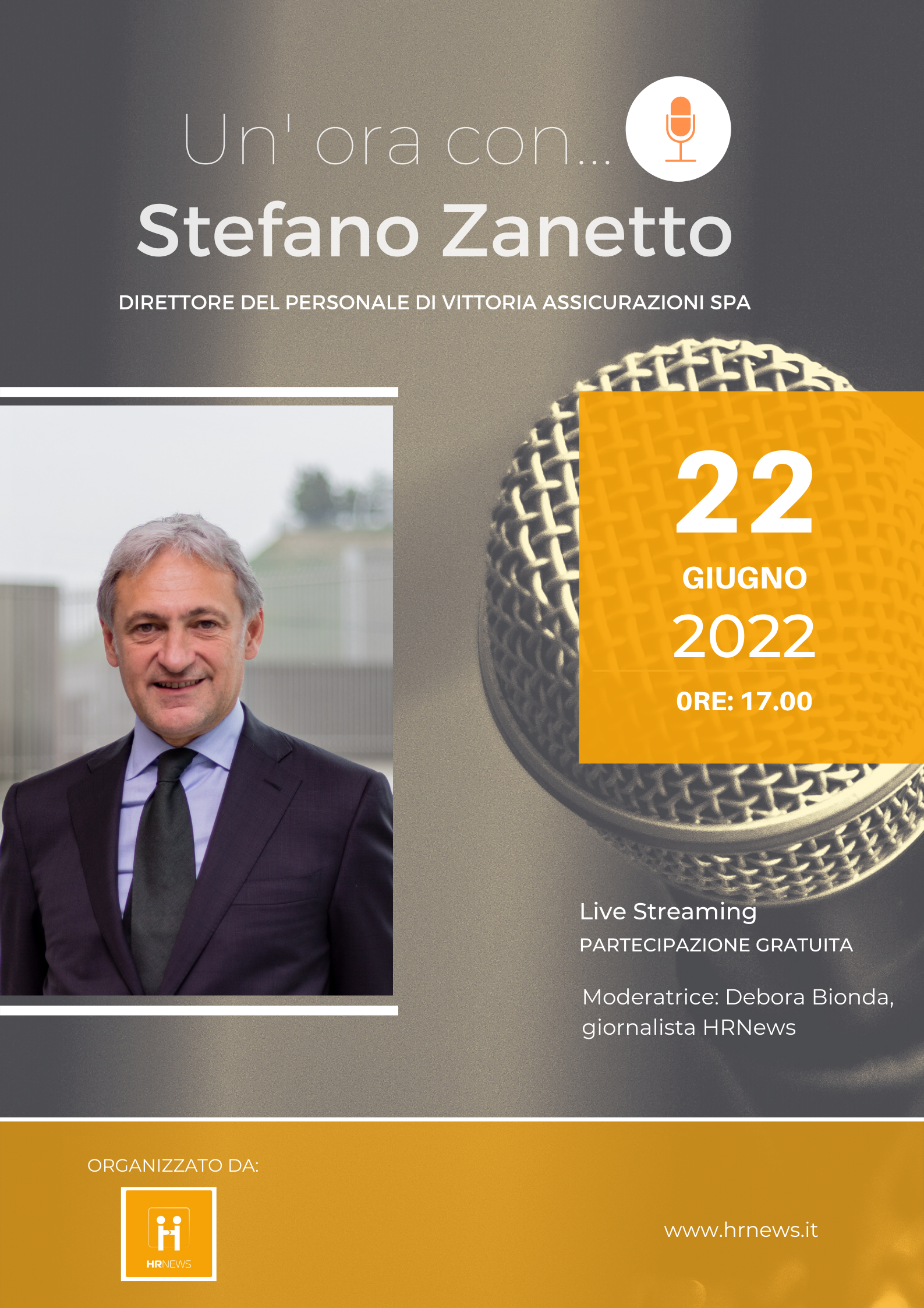 Un'ora con... Stefano Zanetto, Direttore del Personale di Vittoria Assicurazioni SpA