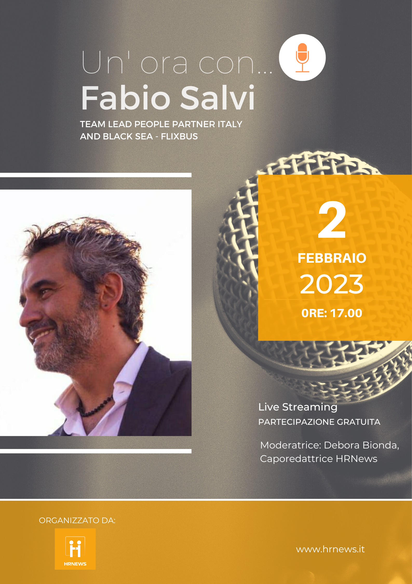 Un'ora con... Fabio Salvi - Team Lead People Partner Italy and Black Sea presso FlixBus